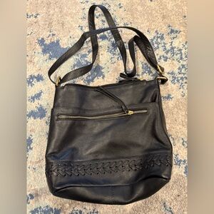 Black Leather Crossbody Bag